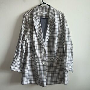 Multi- Colored Plaid Blazer